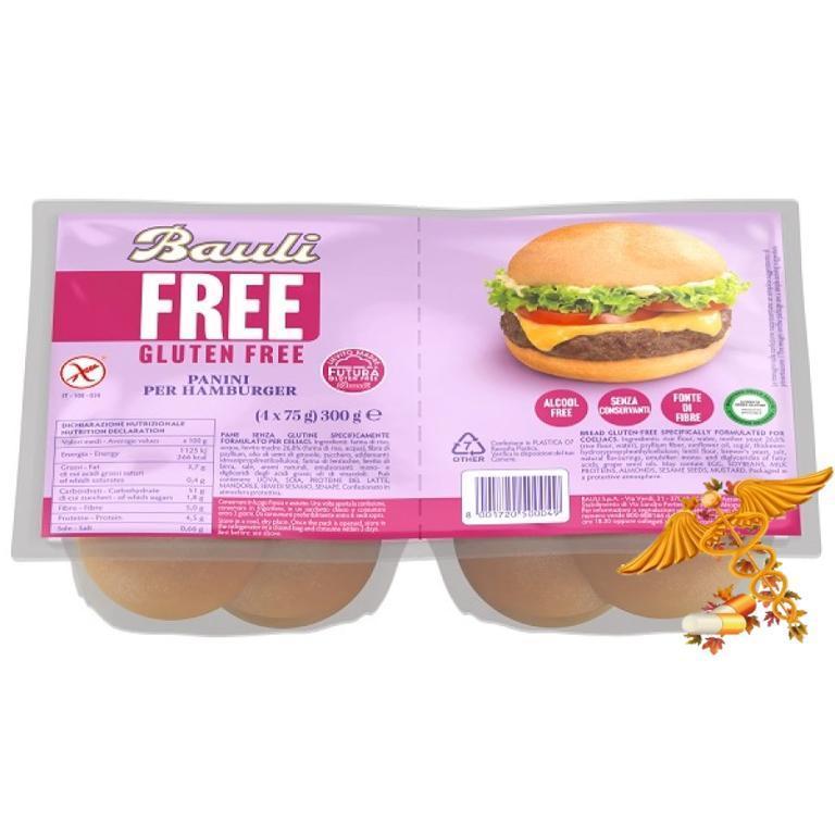 BAULI FREE PANINI HAMBURGER 4PZ 4x75G
