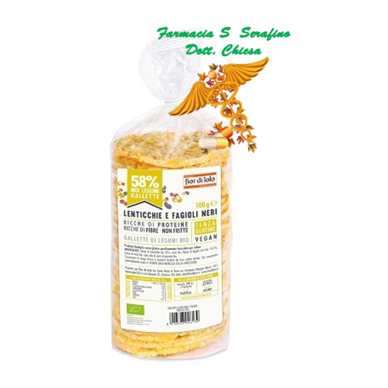 BIOTOBIO GALLETTE MAIS LENTICCHIE E FAGIOLI NERI