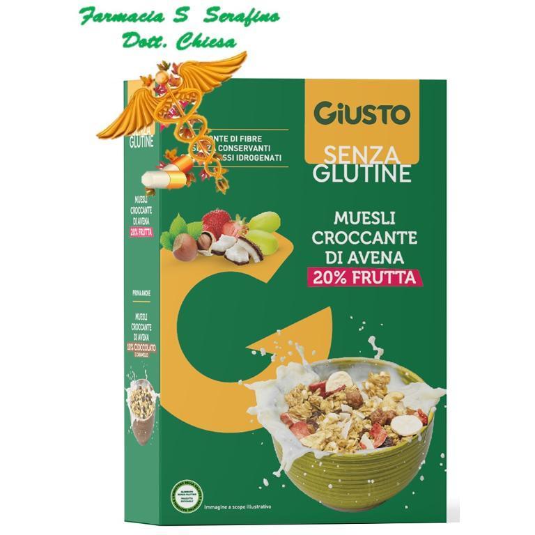 GIUSTO S/G MUESLI AVENA CON FRUTTA 275G