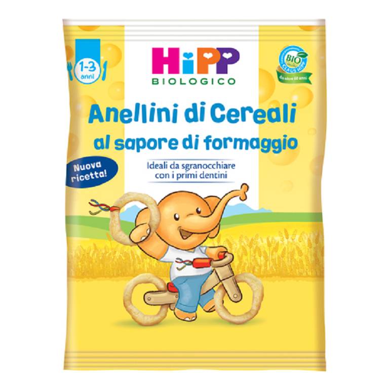 HIPP ANELLINI DI CEREALI AL SAPORE DI FORMAGGIO 25G
