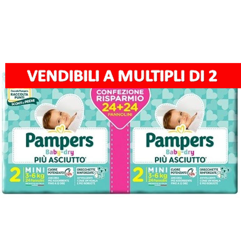 PAMPERS BABY DRY TG.2 MINI 48PZ.