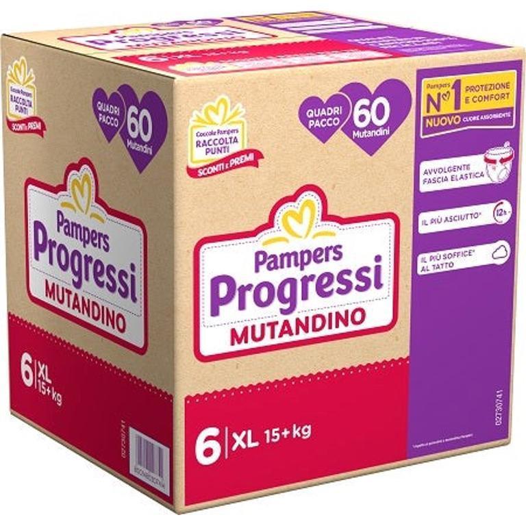 PAMPERS PROGRESSI MUTANDINO XL TG.6 60 PZ