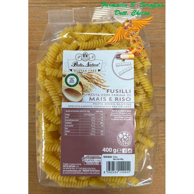 PASTA NATURA FUSILLI MAIS RISO 400G