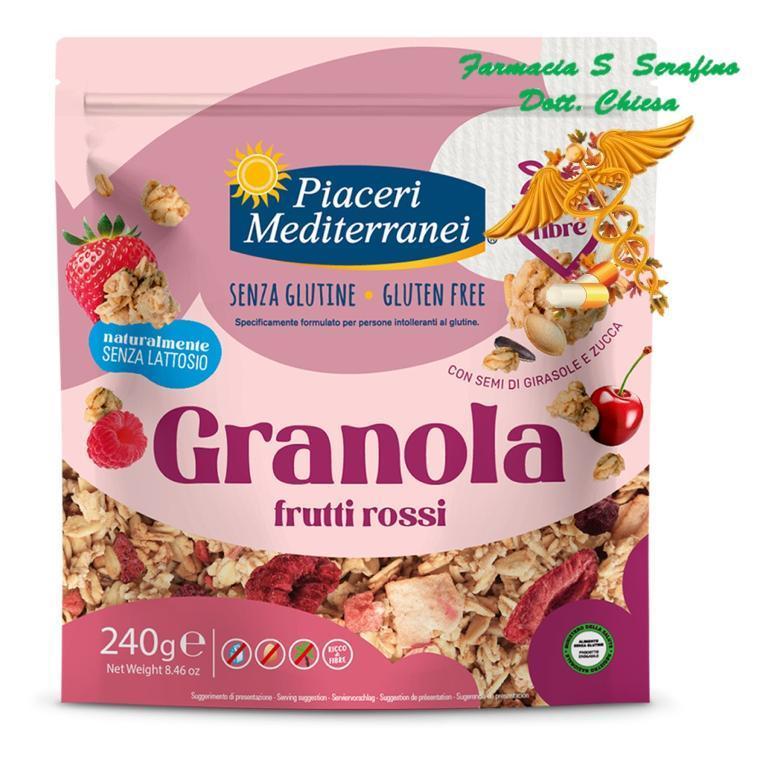 PIACERI MEDITERRANEI GRANOLA FRUTTI ROSSI 240G
