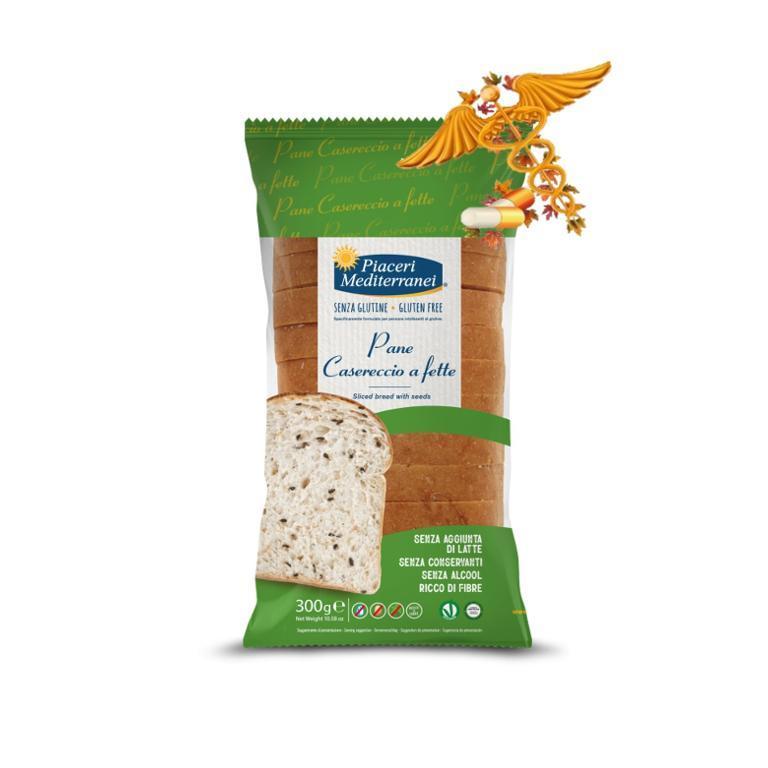 PIACERI MEDITERRANEI PANE CASERECCIO A FETTE 300G