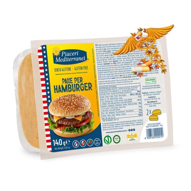 PIACERI MEDITERRANEI PANE HAMBURGER 140G