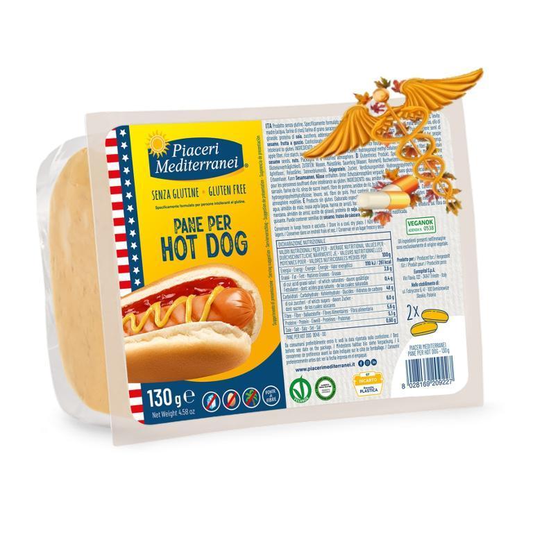 PIACERI MEDITERRANEI PANE HOT DOG 130G