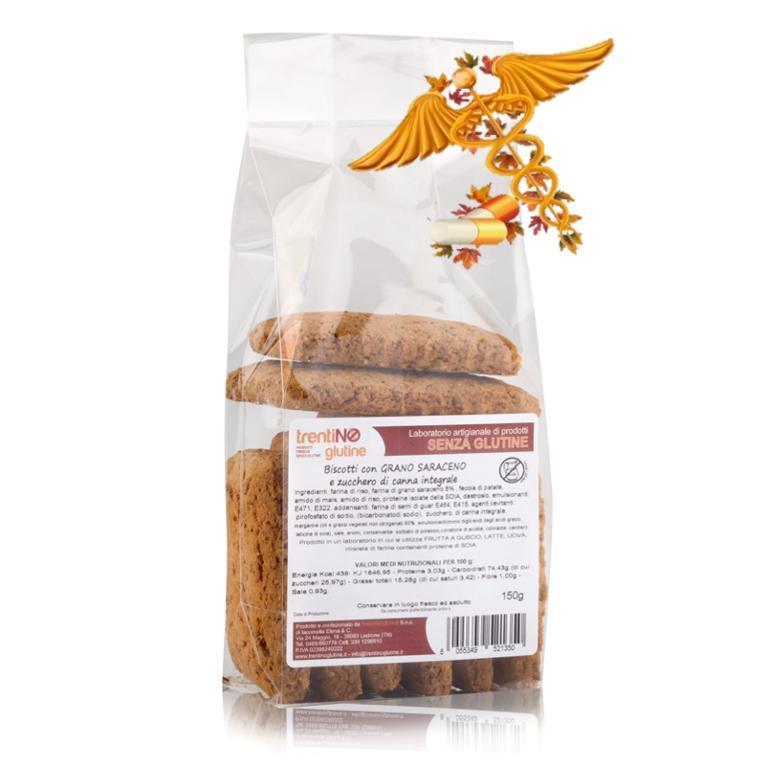 TRENTINOGLUTINE BISCOTTI GRANO SARACENO 180G
