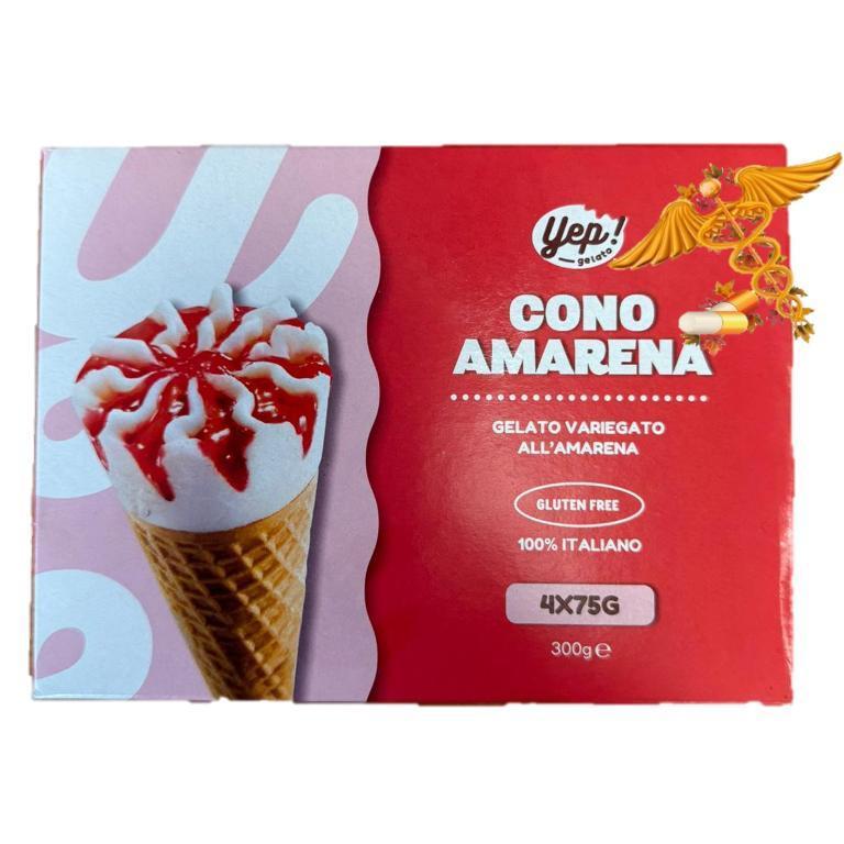 YEP CONO GELATO PANNA AMARENA S/G 300G